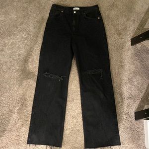 Zara Wide Leg Black Jeans